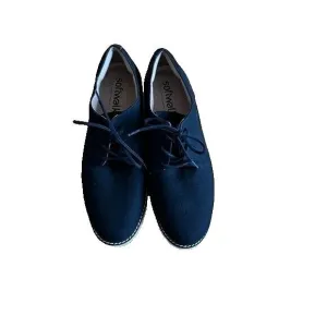 SoftWalk‎ Willis Derby Oxford Shoes Women's Size 8.5 Black Smooth Suede Comfy