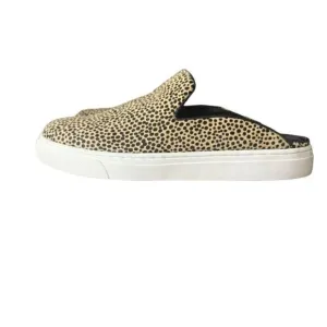 Sole Society Animal Print Slip On Sneakers Mules Cow Fur Size 6.5