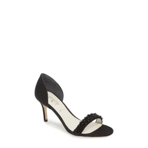 Something BLEU CAPPY D'ORSAY SANDAL IN BLACK MOIRE size 8.5