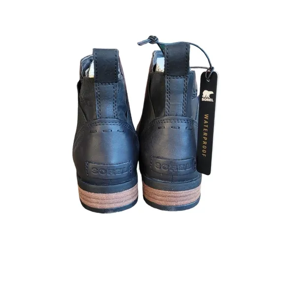 SOREL Blackened Brown Emelie Chelsea Boot Waterproof Size 6