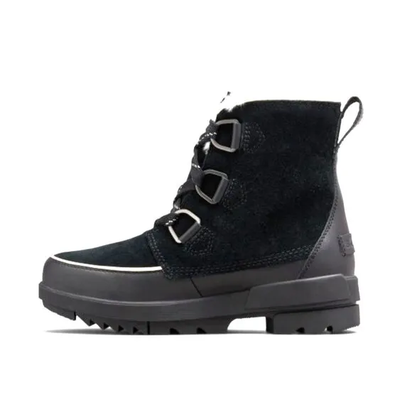 SOREL Boots TIVOLI IV Womans 11 Fur Suede Leather Waterproof Shoes Outdoor Black