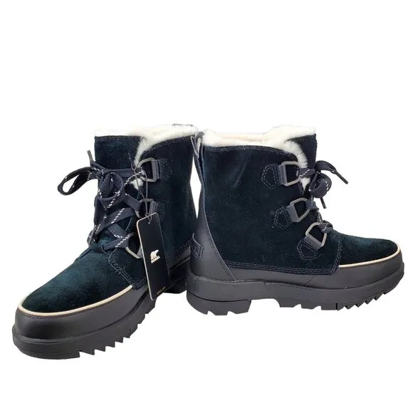 SOREL Boots TIVOLI IV Womans 11 Fur Suede Leather Waterproof Shoes Outdoor Black