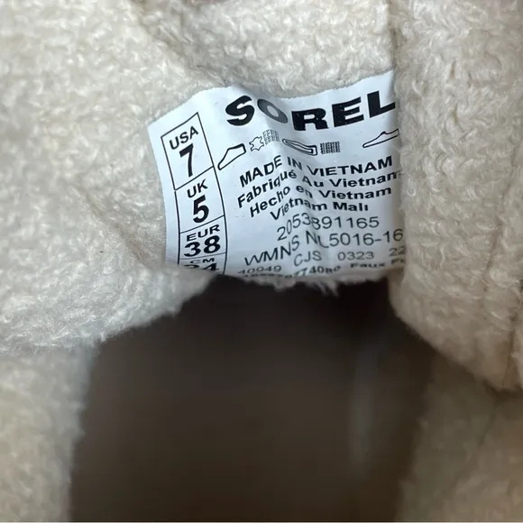 Sorel Caribu X Boot Lace Cozy Waterproof Cream NEW