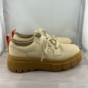 Sorel Cream and Tan Chunky Sole Sneakers