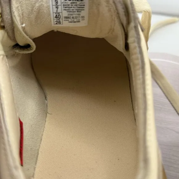 Sorel Cream and Tan Chunky Sole Sneakers