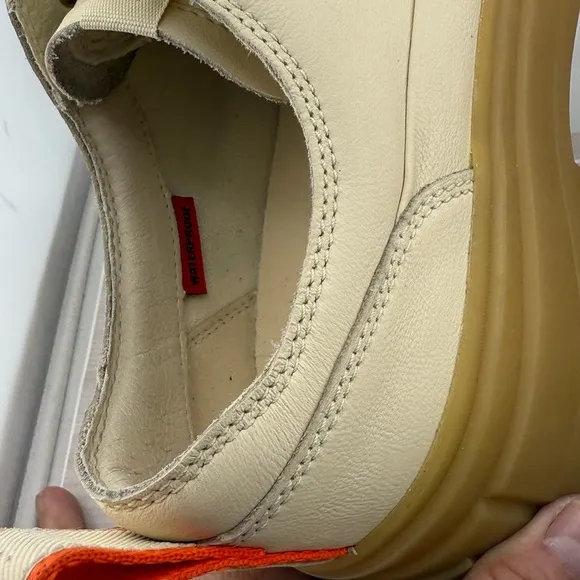 Sorel Cream and Tan Chunky Sole Sneakers
