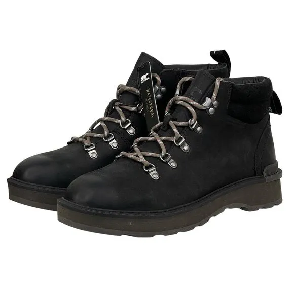 Sorel Hi Line Hiking Boot Women's SZ 10.5 Black Suede Leather NEW Athletic Chunk