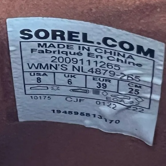 SOREL Hi-Line Lace Women's Waterproof Boot Size 8 #B1459