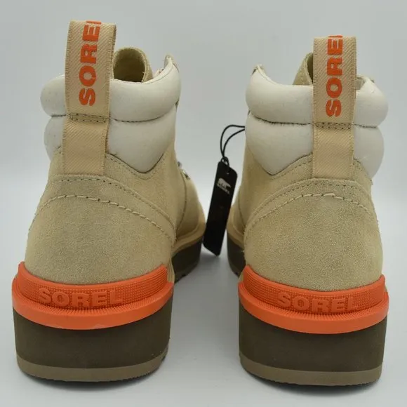 Sorel Hi-Line Waterproof Suede Hiking Boots Ceramic/Major (Tan &amp; Orange), Sz. 10