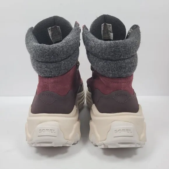 Sorel Kinetic Breakthru Conquest Women's Cinder Bloodstone Boots US Sz 9.5 NWOT