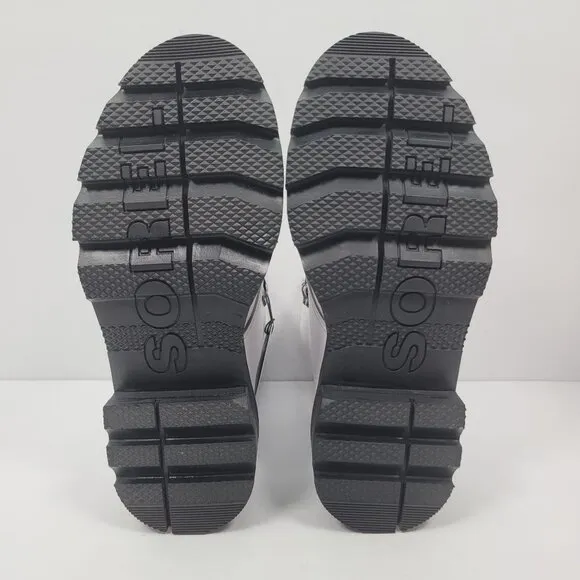 Sorel Lennox Waterproof Lace-Up Women's White Black Boots US Size 5.5 NWT