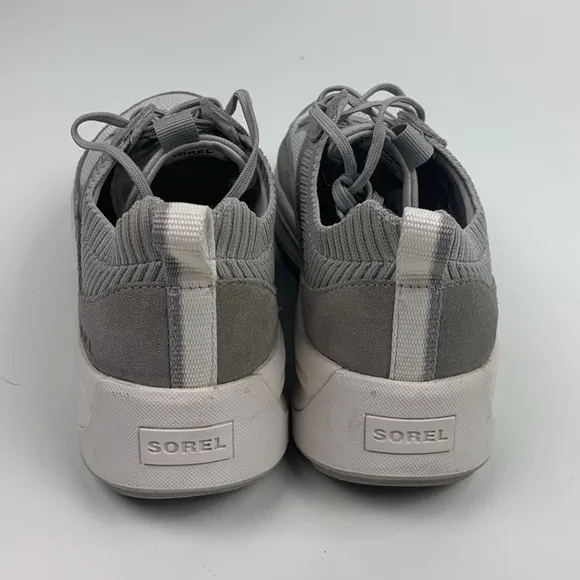Sorel Ona Gray white Casual Sneakers Size 8.5 Lace up Tread walking running