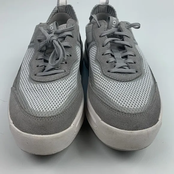Sorel Ona Gray white Casual Sneakers Size 8.5 Lace up Tread walking running