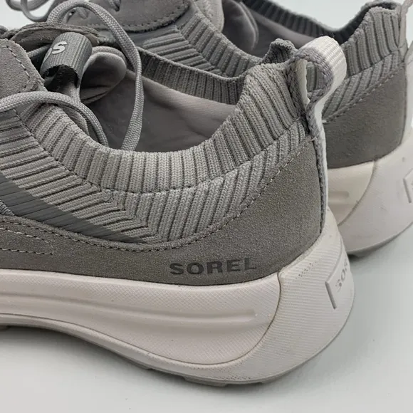 Sorel Ona Gray white Casual Sneakers Size 8.5 Lace up Tread walking running