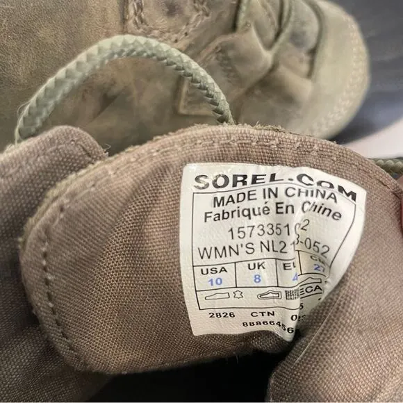 Sorel Out N About Leather Duck Boots Waterproof Rain Boots Size 10 NL2133