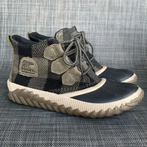 Sorel Out 'N About Plus Alpine Plaid waterproof boots winter shoes women’s 5.5