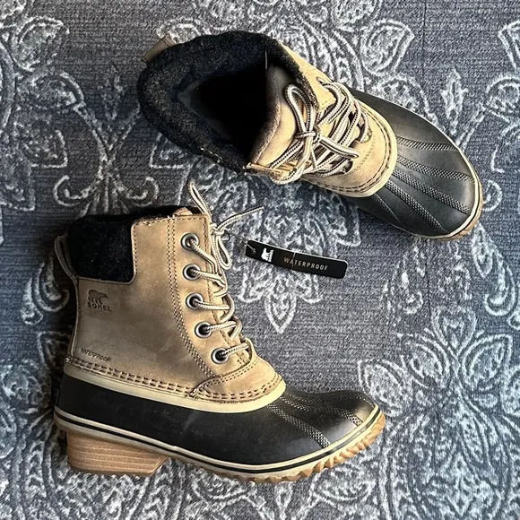 Sorel Waterproof Slimpack III Lace Up Duck Boots Size US 8