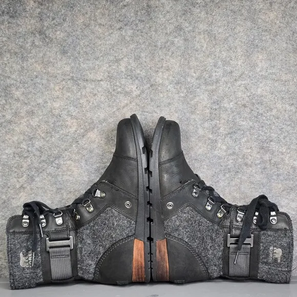 Sorel Womens 6.5 Combat Boots Major Carly Lace Up Leather &amp; CanvasNL2324-010