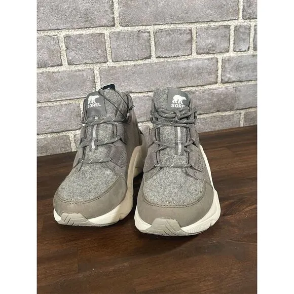 Sorel Women's Kinetic RNEGD Caribou Waterproof Sneakers Gray Size 7.5