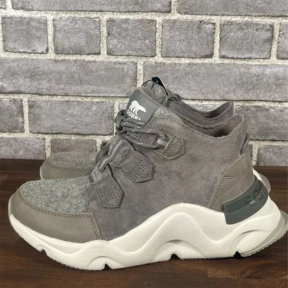 Sorel Women's Kinetic RNEGD Caribou Waterproof Sneakers Gray Size 7.5