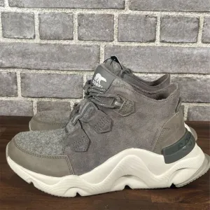 Sorel Women's Kinetic RNEGD Caribou Waterproof Sneakers Gray Size 7.5