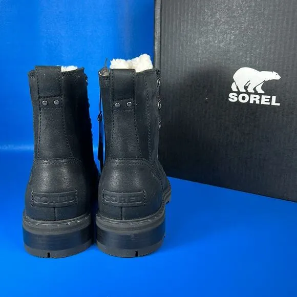 Sorel Women's Lennox Lace Cozy Waterproof - Black/Nocturnal Red - 9.5 - NWT