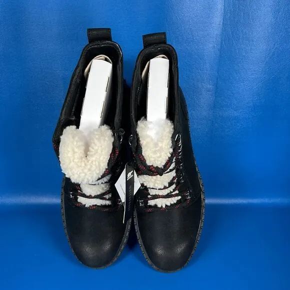 Sorel Women's Lennox Lace Cozy Waterproof - Black/Nocturnal Red - 9.5 - NWT