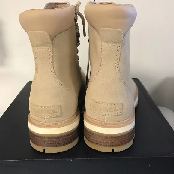 Sorel Women's SIZE 9.5 Lennox Lace Waterproof Boots, Ceramic Color