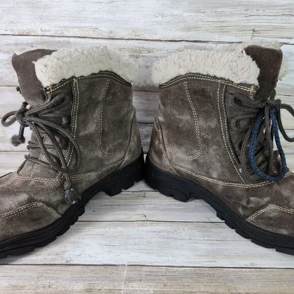 Sorel Women's Water Fall Low Lace Waterproof Hiking Boots Snow Winter Size 9