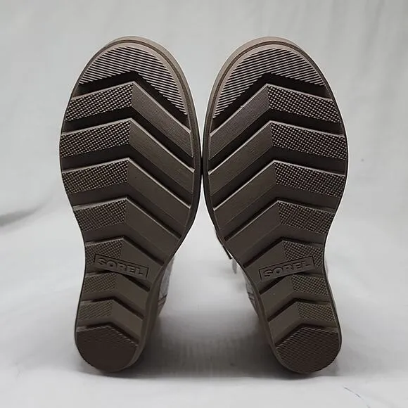 🐨SOREL🐨EVIE 11 NW LACE WOMAN 9.O BOOTIES WATERPROOF OMEGA TAUPE WET SAND NWOB