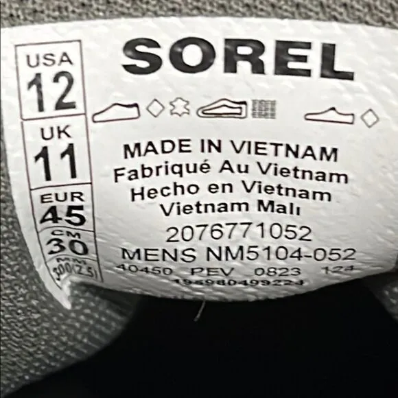 Sorel Metro II Men's Shoes Gray  Waterproof Suede Size 12-worn once