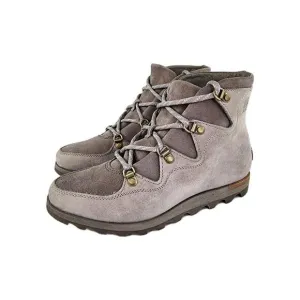 Sorel Sneakchic Alpine Women's US 7.5 Lace-Up Leather Grey Hiking/Winter Boots