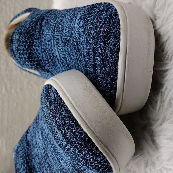 SPENCO Coastal Patriot Blue Multicolored Space-Dye Stretch Mesh Slip On Shoes