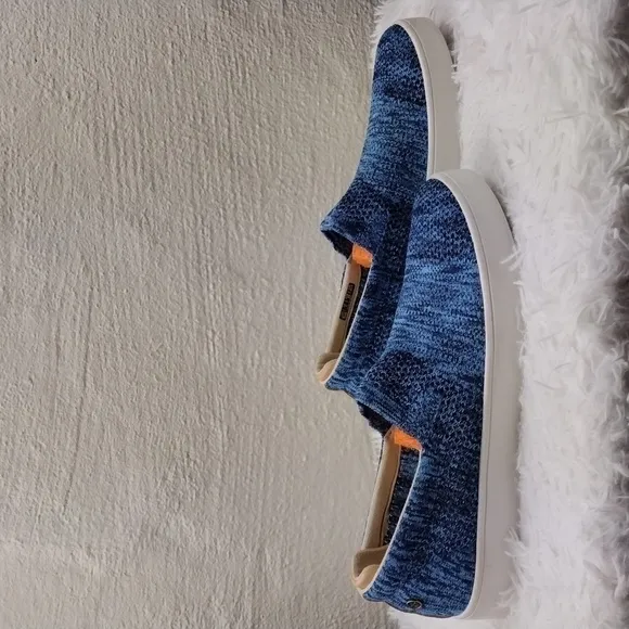 SPENCO Coastal Patriot Blue Multicolored Space-Dye Stretch Mesh Slip On Shoes