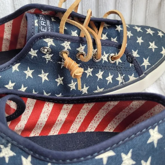 Sperry Crest Vibe Canvas Sneakers Stars &amp; Stripes