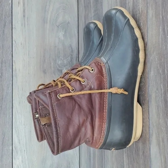 Sperry Womens Saltwater duck rubber ankle waterproof shoes sz 9.5M