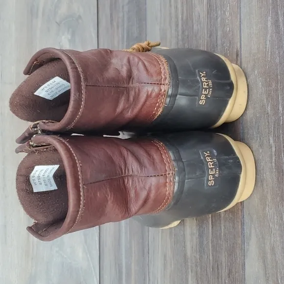 Sperry Womens Saltwater duck rubber ankle waterproof shoes sz 9.5M