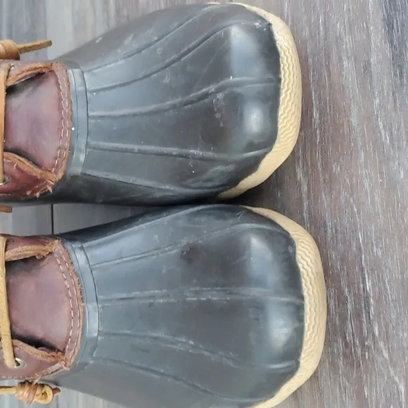 Sperry Womens Saltwater duck rubber ankle waterproof shoes sz 9.5M