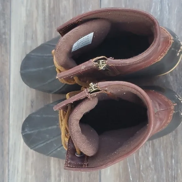 Sperry Womens Saltwater duck rubber ankle waterproof shoes sz 9.5M