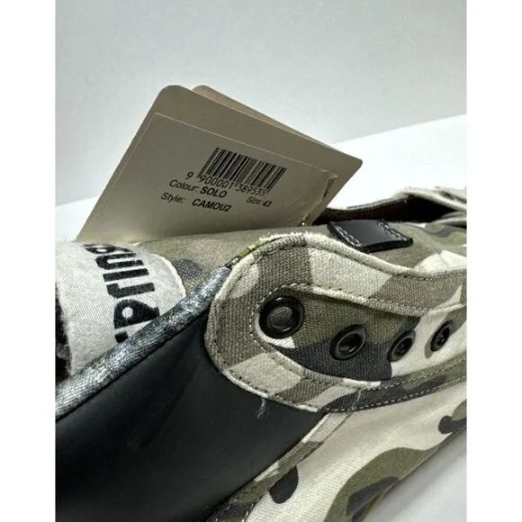 Springa Vulcanizzato Canvas Sneakers US 10 EU 43 Solo Camo Italian Handmade