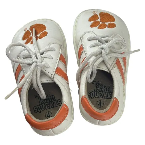 Squeak Me Shoes 4221 Boys' Clemson Sneaker Toddler Size 4