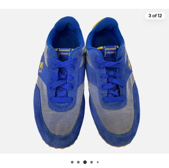 Starter Classic Men's Vintage Shoes Size 9.5 - Belgium 2517830 Blue Yellow