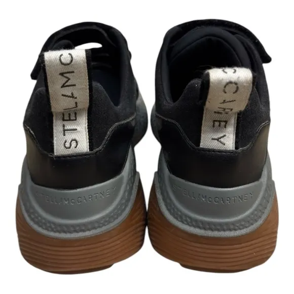Stella McCartney Black Eclipse Sneakers Hook Loop 36 Women’s Size 6 Black Gray
