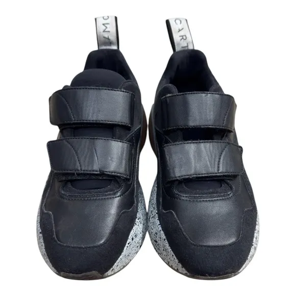 Stella McCartney Black Eclipse Sneakers Hook Loop 36 Women’s Size 6 Black Gray