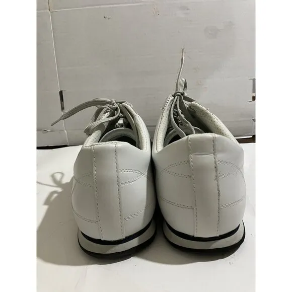 STEVE MADDEN MEN'S  SIZE 13 WHITE  BLUE STRIPES  Soccet SHOES
