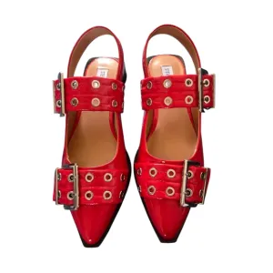 Steve Madden Red Slip On Sligback Women's Flats / Shoes Size 8