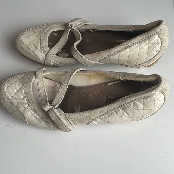 Steve madden Ricky shoes slip on flats athletic white size 8