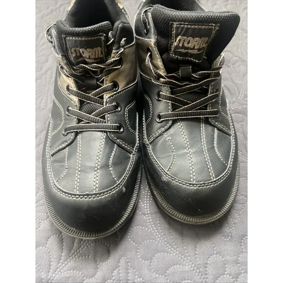 Storm Taren Sliderite Men's Bowling Shoes Black/Gold SZ 9.5M Pre-Owned Sports