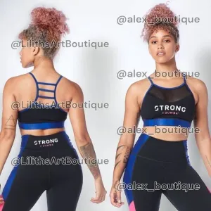 Strong by Zumba High Neck Sports Bra(G015)- Size Medium for Women