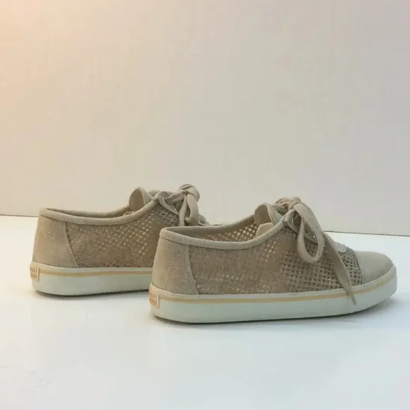 Stuart Weitzman Beige Canvas Sneakers Size 4